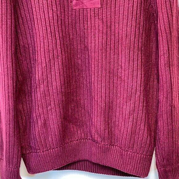 NWT Duluth Trading Co High Neck Infantry Maroon Sweater Cotton Wool Blend Mens M - Picture 5 of 8